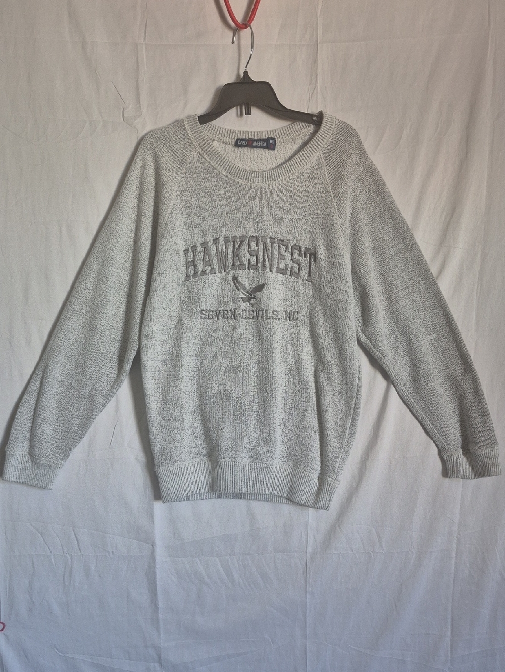 Hawksnest Graphic Crewneck Sweater - Light Gray